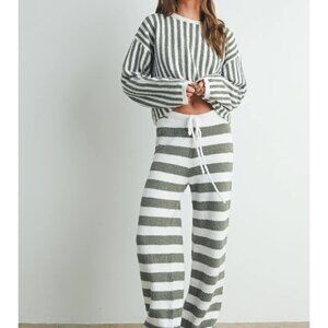 Striped Drawstring Pants